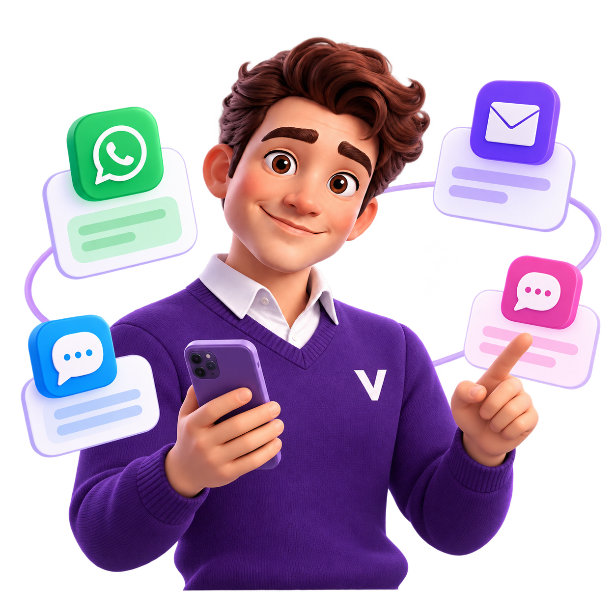 Vic managing customer messages across channels